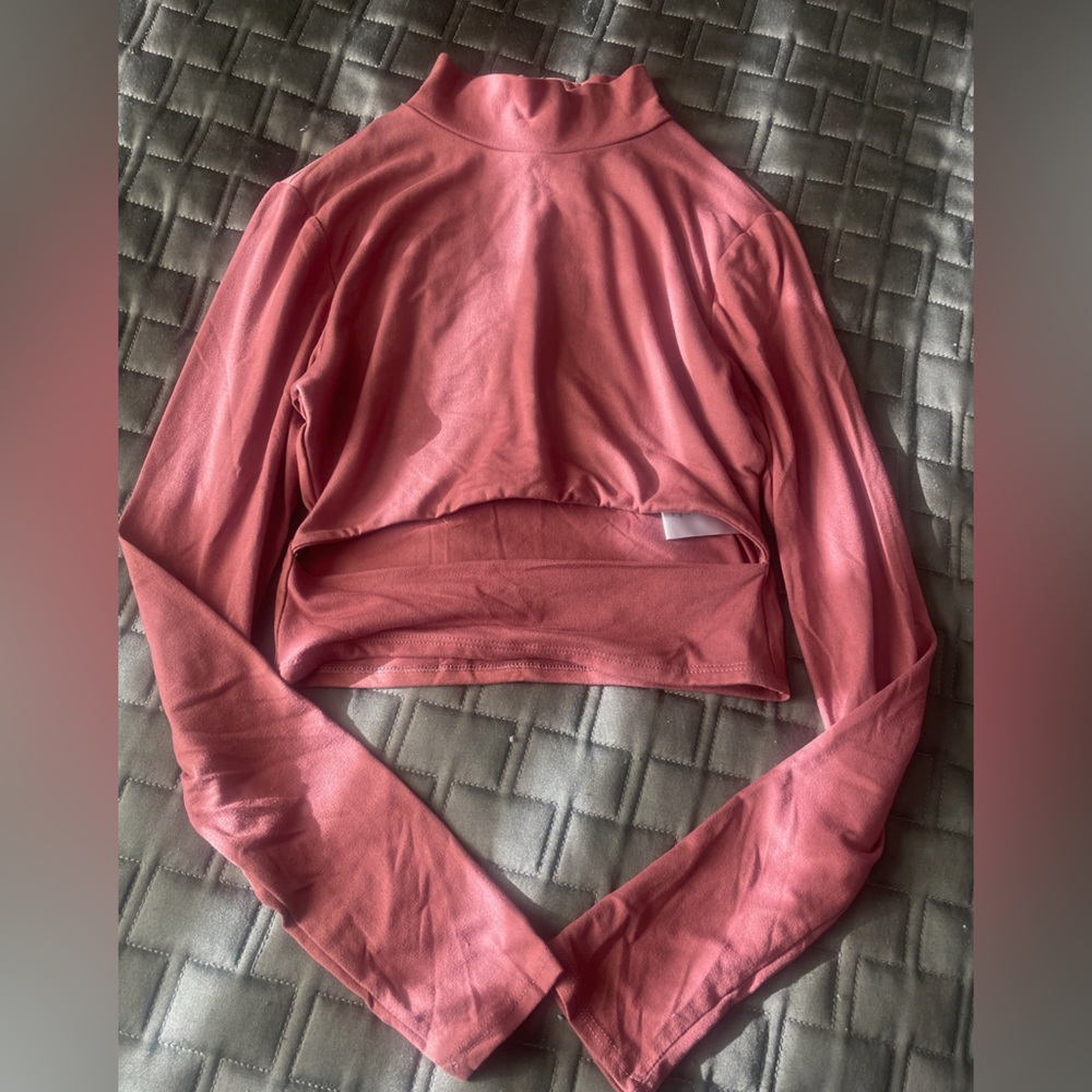 Urban Outfitters dusty rose/salmon long sleeve, turtle neck top